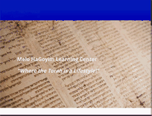 Tablet Screenshot of melohagoyim.org